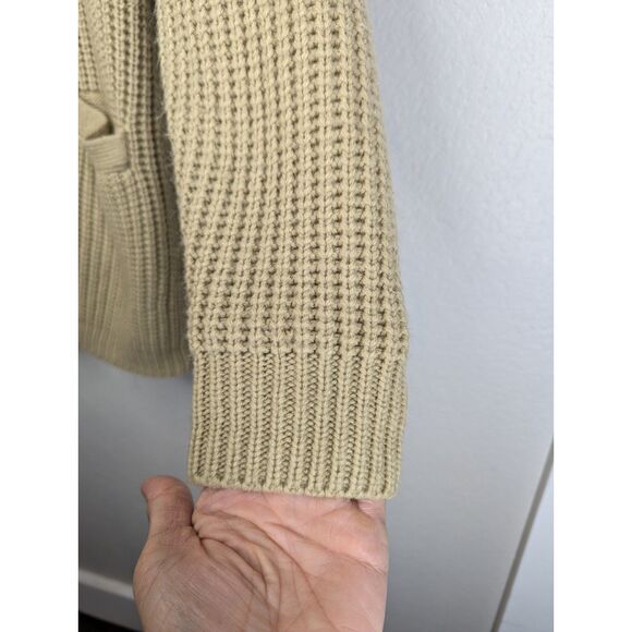 Vintage Sears Fashion Place Grandpa Sweater Cardigan Sz L Brown Button Up Collar - Picture 7 of 7